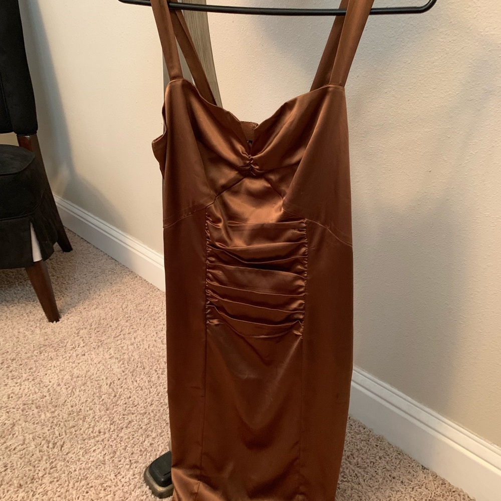 Midi evening dress copper colored sz8